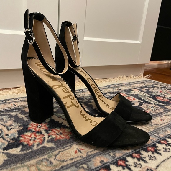 Sam Edelman Shoes - Sam Edelman Yaro Block Heel Sandal in Black Suede